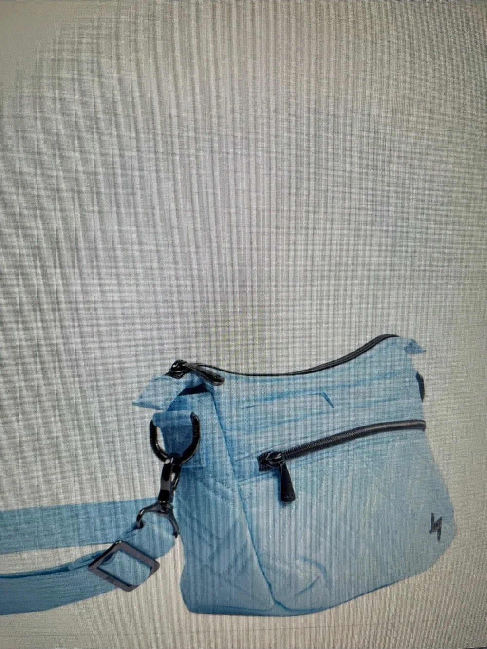 lug Sky Blue Quilted Crossbody Bag